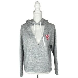 PINK Victoria's Secret Collegiate Rutgers University Grey Key Hole Sweatshirt